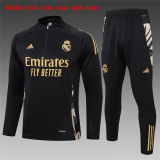 Kids Real Madrid Training Suit Black 2024/25