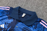 Mens Real Madrid Polo Shirt Blue Dragon 2024/25