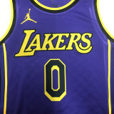 22-23 LAKERS WESTBROOK #0 Purple Top Quality Hot Pressing NBA Jersey (Trapeze Edition)