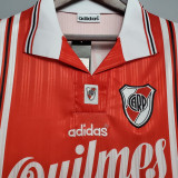 1995-1996 River Plate Away Red Retro Soccer Jersey