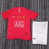Kids Retro Manchester United Home Jersey 2007/08