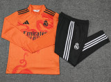 24-25  Real Madrid Orange Kids Half Pull Special Edition