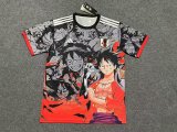 Mens Japan King of Pirates Luffy Red-Black Jersey 2025