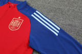 24-25 Spain Red Half Pull Tracksuit