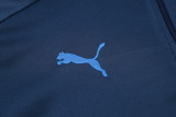 24-25 Marseille Royal blue Half Pull Tracksuit