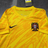 24-25 Portugal Yellow GoalKeeper Kids Soccer Jersey