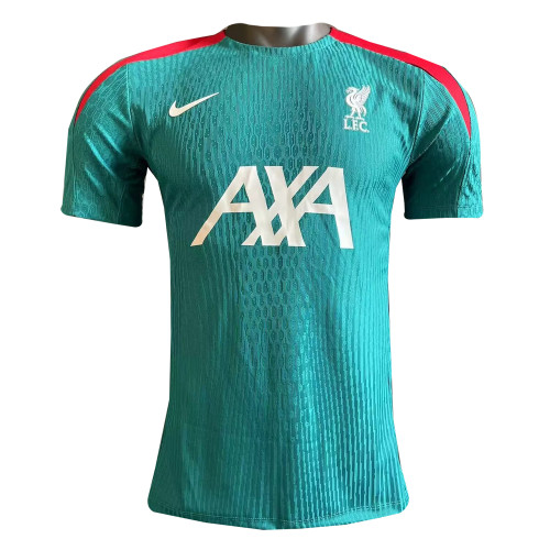 Mens Liverpool Pre-Match Short Training Authentic Green Jersey 2024/25 - Match