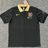 24-25 Mens  Barcelona  Black Polo Short Sleeve