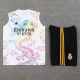 24-25  Real Madrid  White Vest Short traning suit