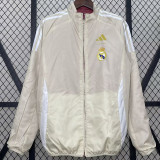 24-25 Real Madrid Red & Khaki Double Sided Windbreaker