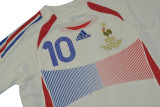 2006 France Away White Retro Soccer Jersey