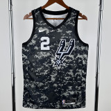 SA Spurs LEONARD #2 Camouflage color Top Quality Hot Pressing NBA Jersey