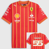 2024 F1 Ferrari #55 Red Racing Suit