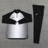 2024 JOM White Black Half Pull Tracksuit