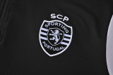 24-25 Sporting Lisbon Black Half Pull Tracksuit
