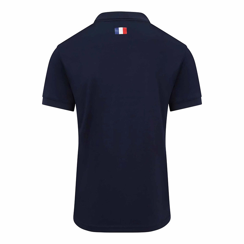2023 France Royal blue Rugby Polo Short Sleeve #01