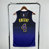 Mens Los Angeles Lakers NIKE Black - Puple 2024/25 Swingman Jersey - City Edition