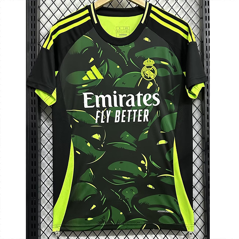 24-25  Real Madrid  Green Black Special Edition Fans Soccer Jersey