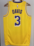 22-23 LAKERS DAVIS #3 Yellow Top Quality Hot Pressing NBA Jersey