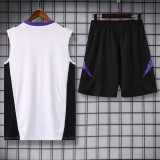 24-25 Real Madrid White Vest Short traning suit