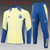 Kids Ajax Jacket + Pants Training Suit Yellow 2024/25
