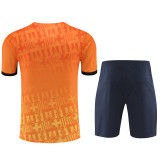 24-25 Mens  Barcelona  Orange Training Short Suit