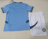 24-25 Man City Home Kids Soccer Jersey