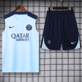24-25 PSG Light blue Vest Short traning suit