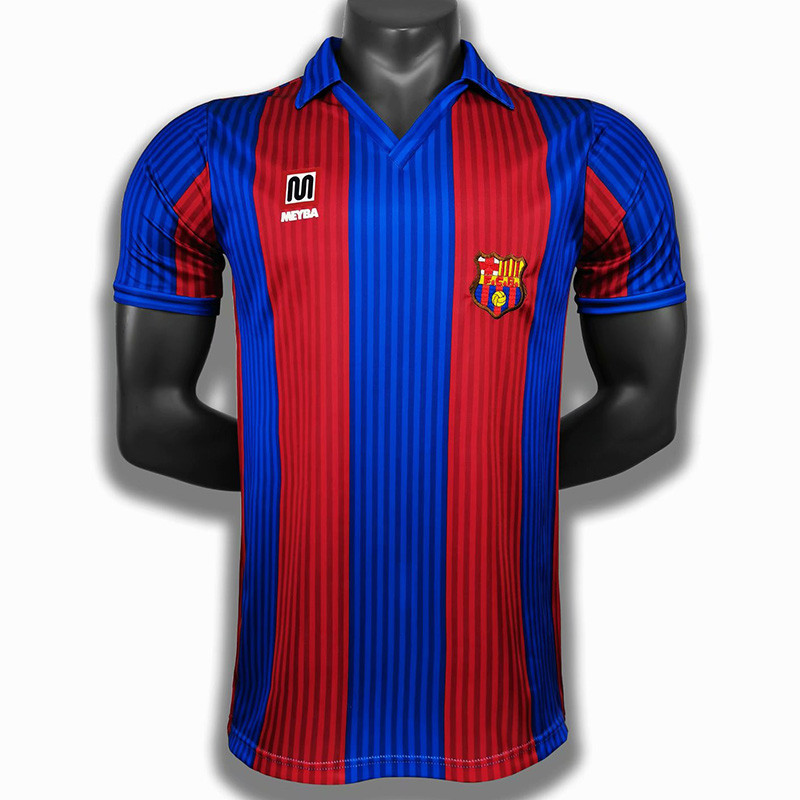 1990-1992 Mens Barcelona  Home Retro Soccer Jersey