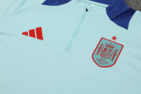 24-25 Spain Light blue Half Pull Tracksuit (半拉链)