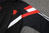 Mens Manchester United Jacket + Pants Training Suit Black 2024/25