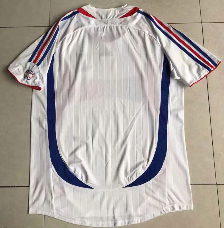 2006 France Away White Retro Soccer Jersey