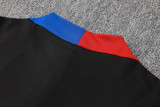 24-25 Mens Barcelona  Black Half Pull Tracksuit