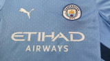 24-25 Man City Home Kids Player Version Soccer Jersey