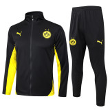 Mens Borussia Dortmund Jacket + Pants Training Suit Black 2024/25