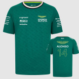 2024 F1 Aston Alonso #14 Green T-Shirts Racing Suit