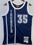 2015-16 OKC DURANT #35 Royal Blue Retro Top Quality Hot Pressing NBA Jersey