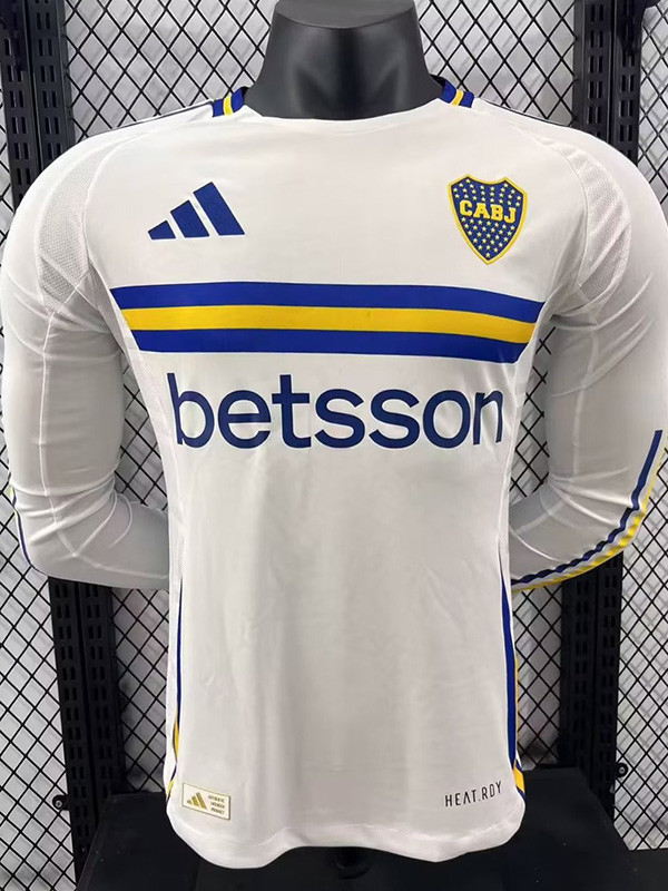 24-25 Boca Juniors Away Long Sleeve Player Version Soccer Jersey