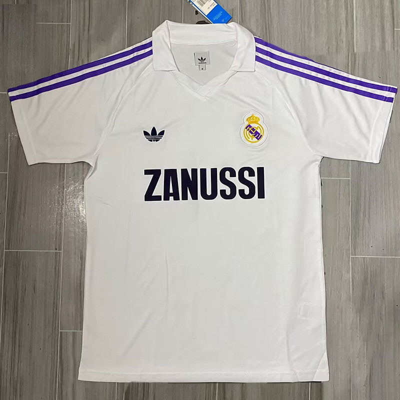 1984-1985 Real Madrid Home Retro Soccer Jersey