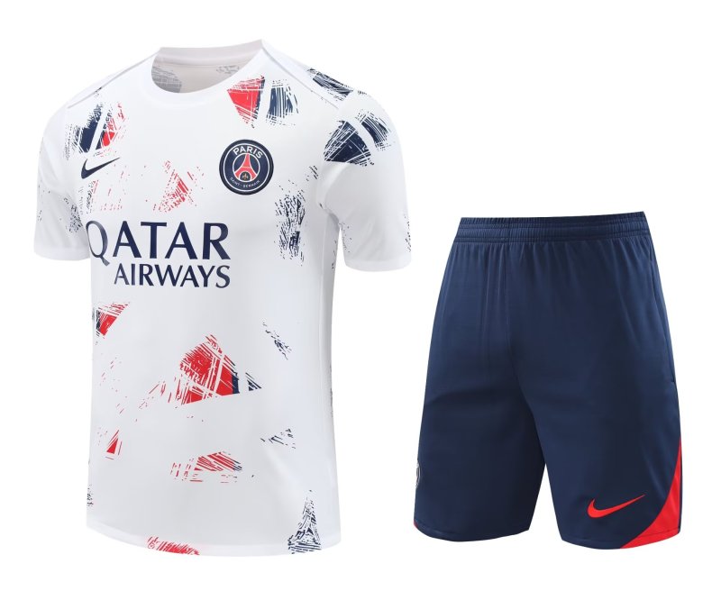 Mens PSG Short Training Suit White 2024/25