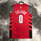 22-23 TRAIL BLAZERS LILLARD #0 Red Top Quality Hot Pressing NBA Jersey (Trapeze Edition)