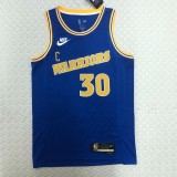 22-23 WARRIORS CURRY #30 Blue Top Quality Hot Pressing NBA Jersey (Retro Logo)