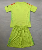 24-25 ARS Fluorescent Yellow GoalKeeper Kids Soccer Jersey