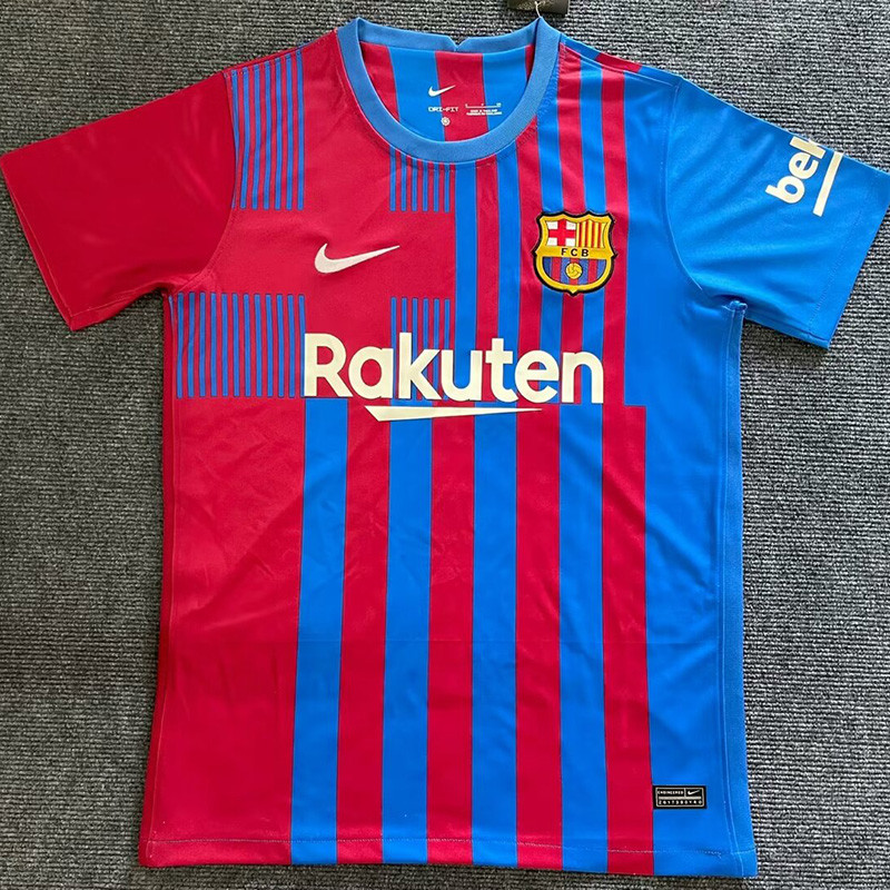 21-22 Mens  Barcelona Home Fans Soccer Jersey