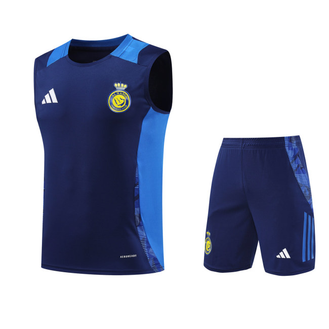 Mens Riyadh Al-Nassr Singlet Training Suit Blue 2024/25