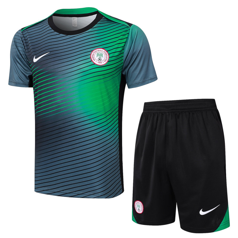 Mens Nigeria Short Training Suit Green 2024