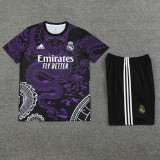 24-25 Real Madrid   Purple Training Short Suit