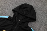 Mens Argentina Hoodie Sweatshirt + Pants Training Suit Black 2024
