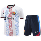 24-25  Mens Barcelona  White Training Short Suit