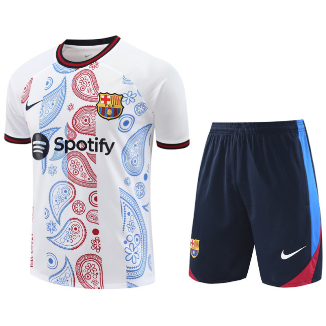 24-25  Mens Barcelona  White Training Short Suit
